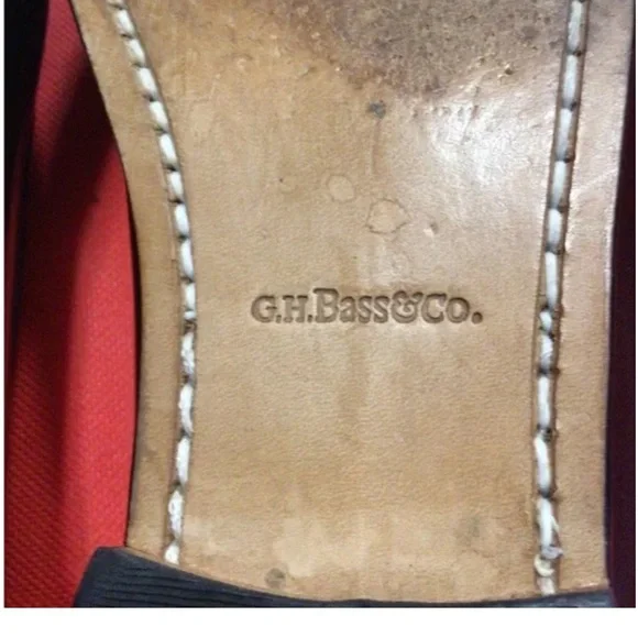 Women’s G.H. Bass Burgundy oxblood Weejun Loafers tassel and kilt 7 Wide - Picture 5 of 13